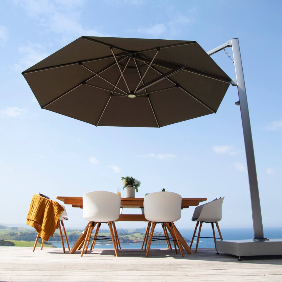 style selections offset umbrella with led lights